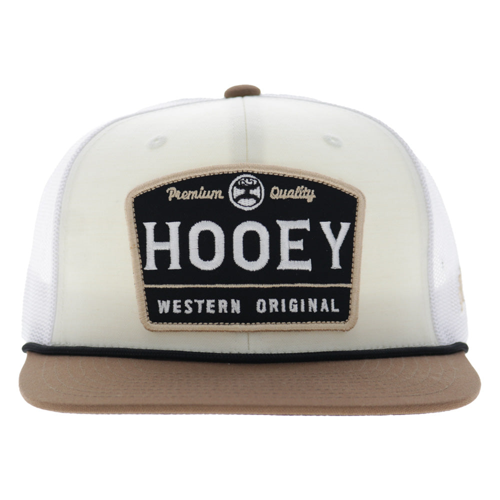 Trip 5-Panel Trucker Snapback Hat Cream/White