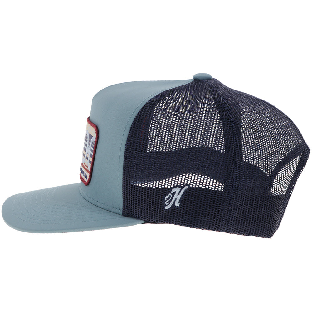 "Loop" Hat Blue/Navy w/Multi-Color Patch