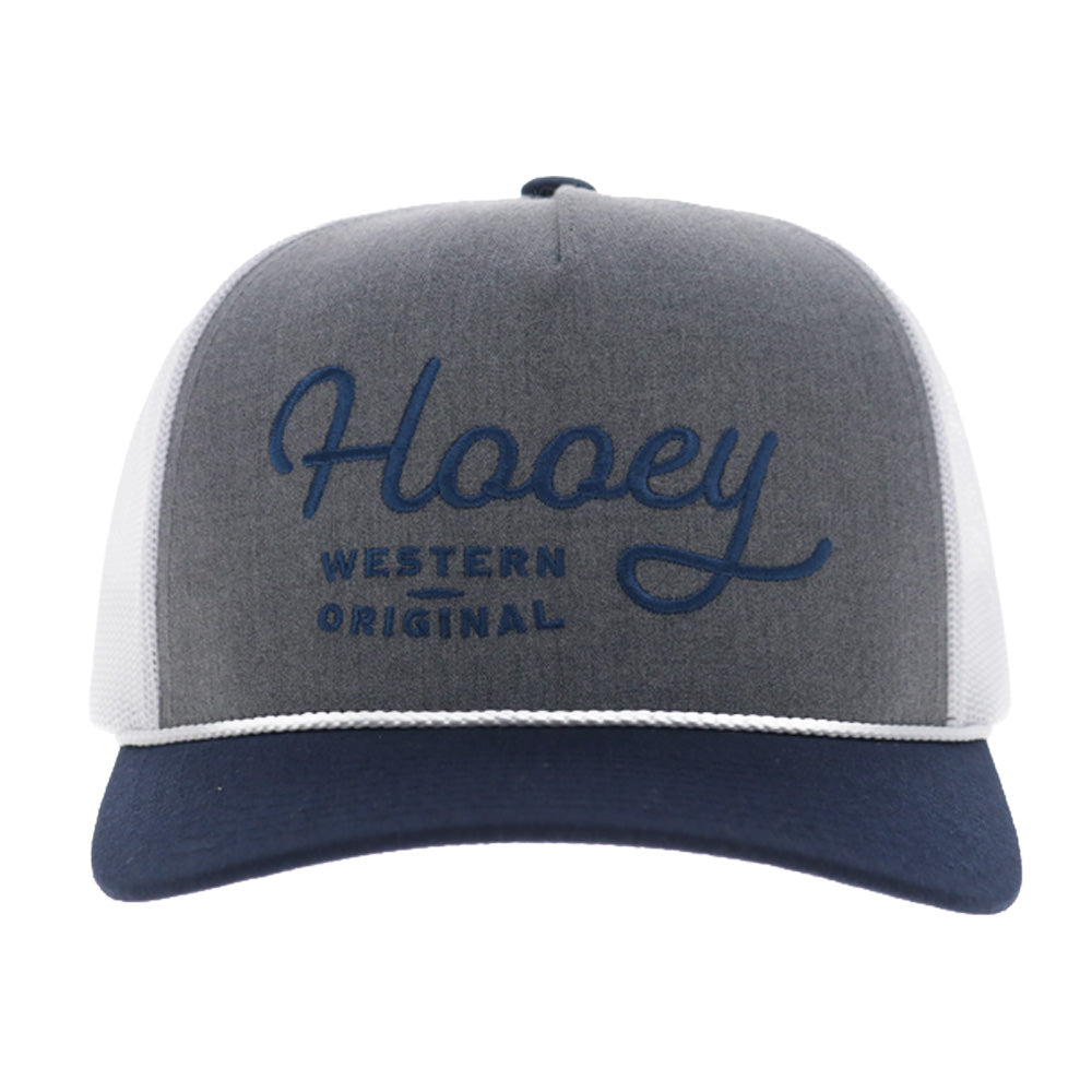 "OG" Hooey Hat Charcoal/White w/Navy Stitching