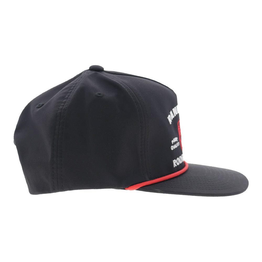 Rank Stock  5-Panel Full Surround Snapback Hat Black