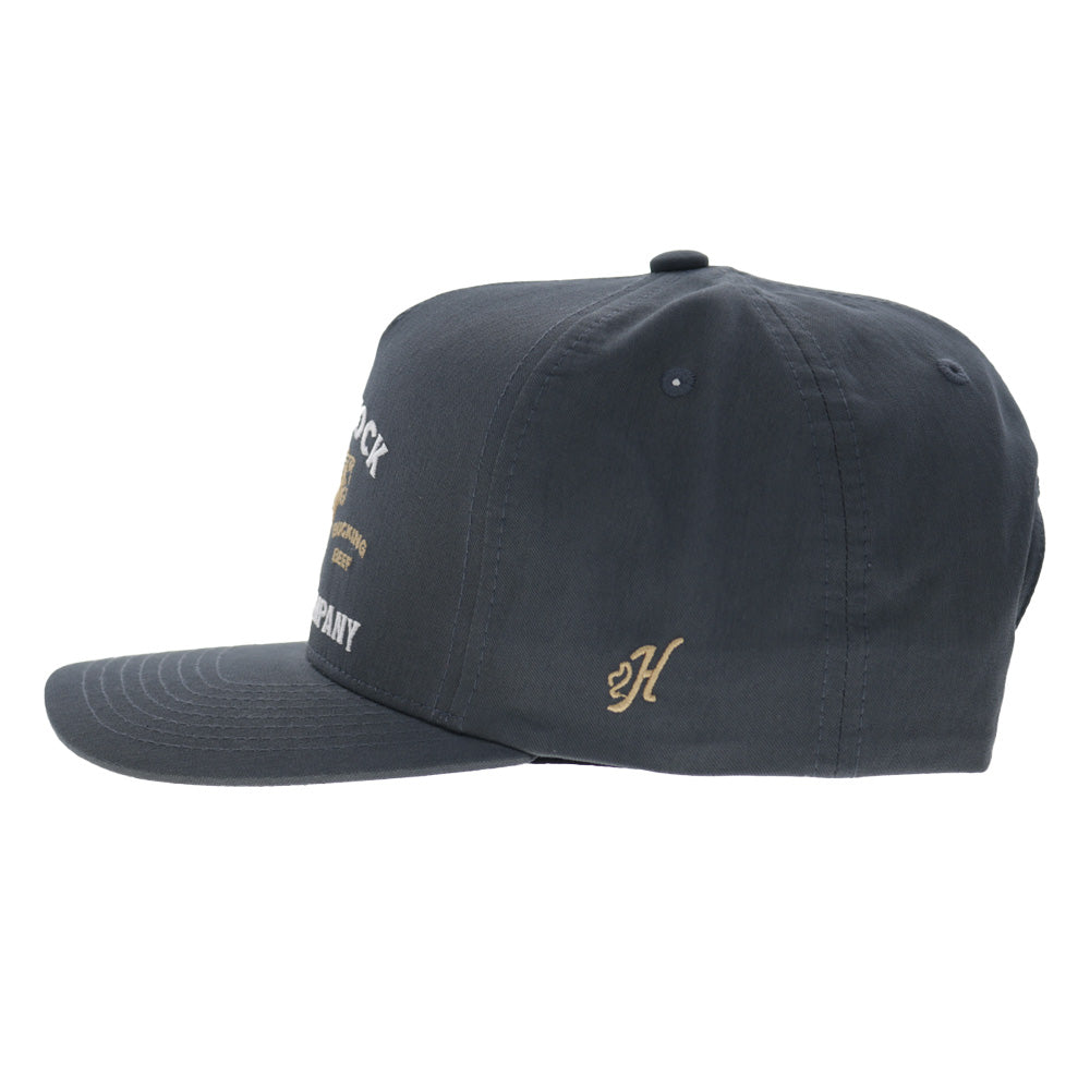 Rank Stock  5-Panel Full Surround Snapback Hat Charcoal