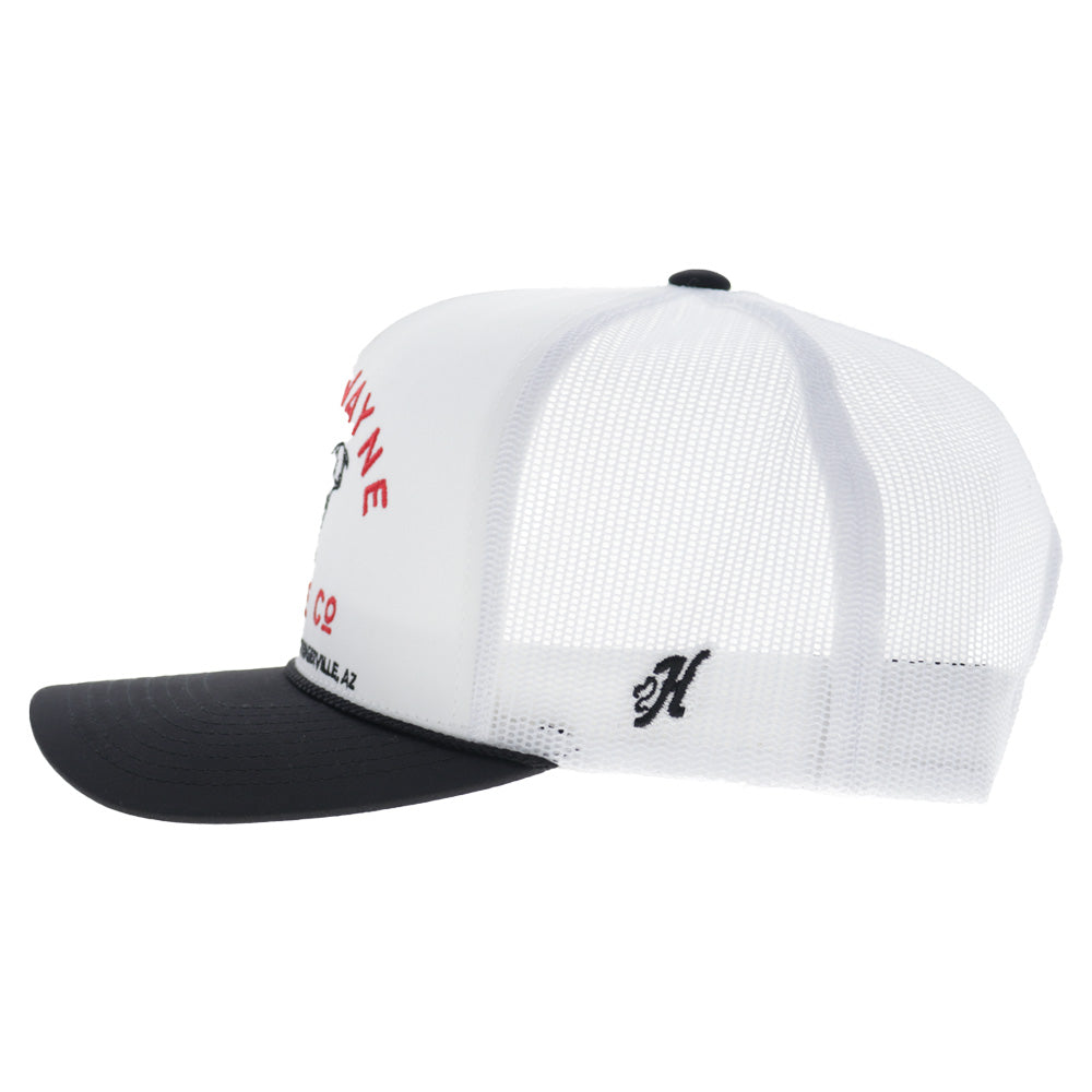 John Wayne 5-Panel Trucker Snapback Hat White/Black