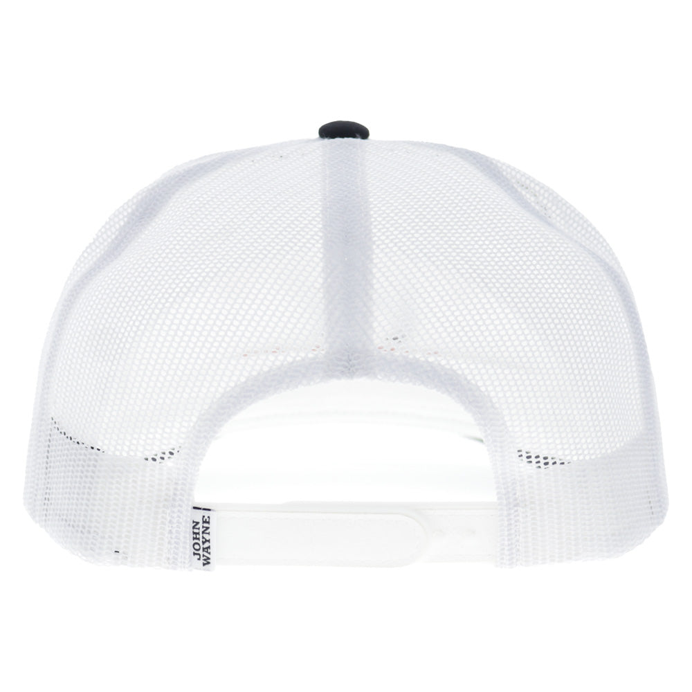 John Wayne 5-Panel Trucker Snapback Hat White/Black
