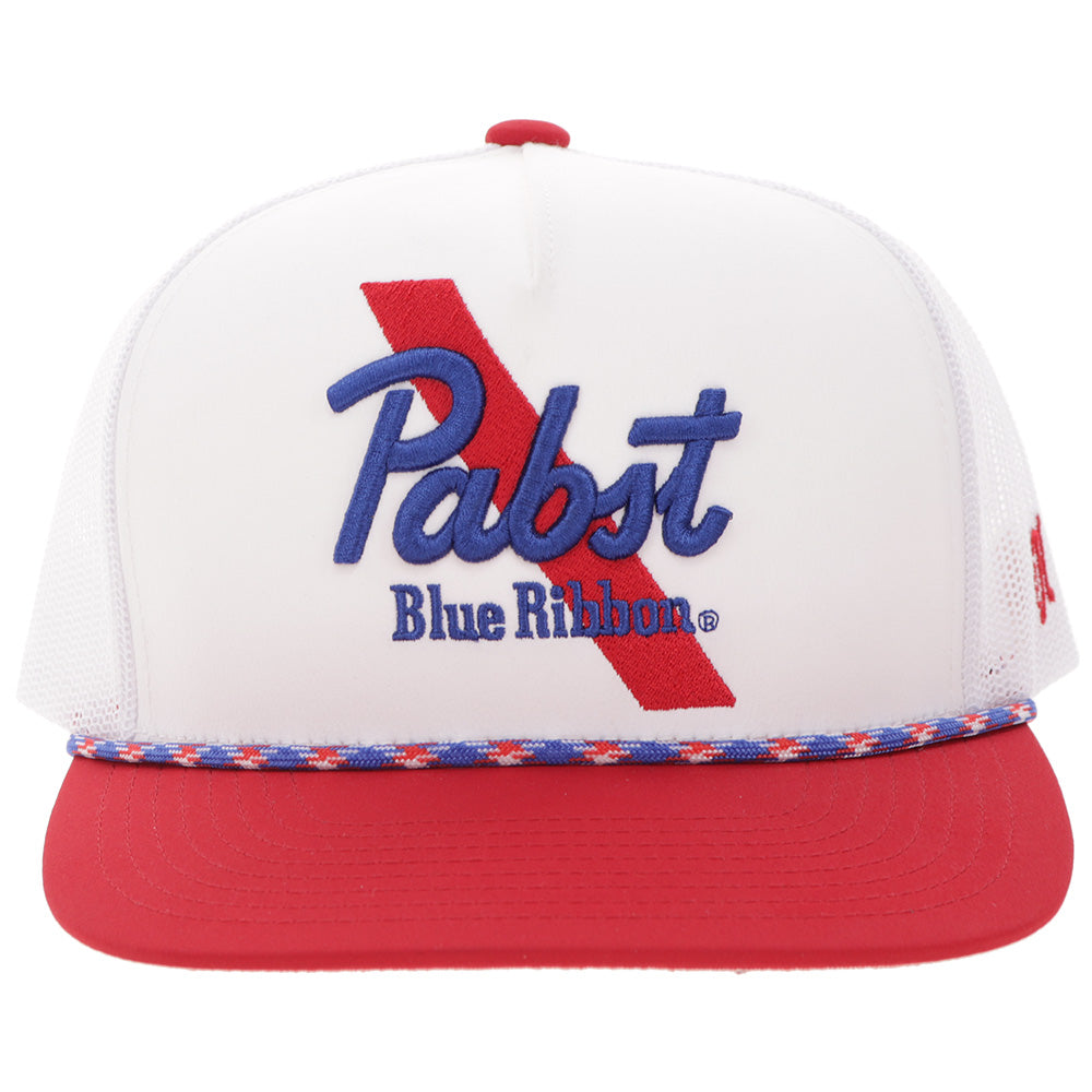 "Pabst Blue Ribbon" Hat White/Red