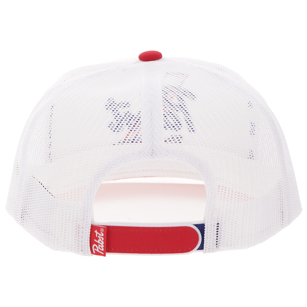 "Pabst Blue Ribbon" Hat White/Red