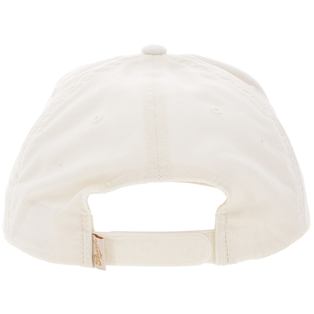 "Pearl" Hat Cream Corduroy w/Yellow Stitching