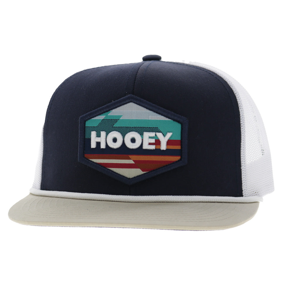 Mesa 6-Panel Trucker Snapback Hat Navy/White