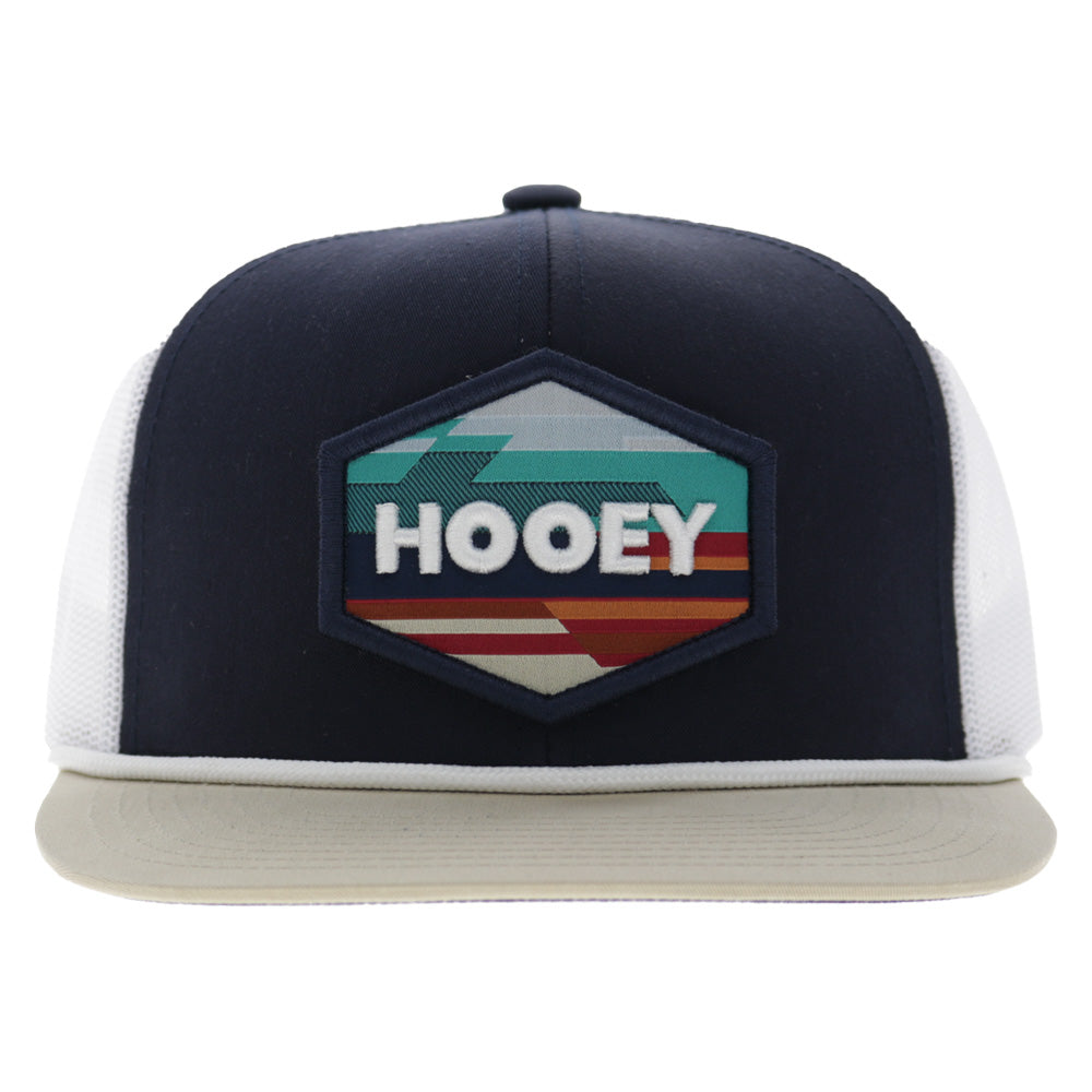 Mesa 6-Panel Trucker Snapback Hat Navy/White