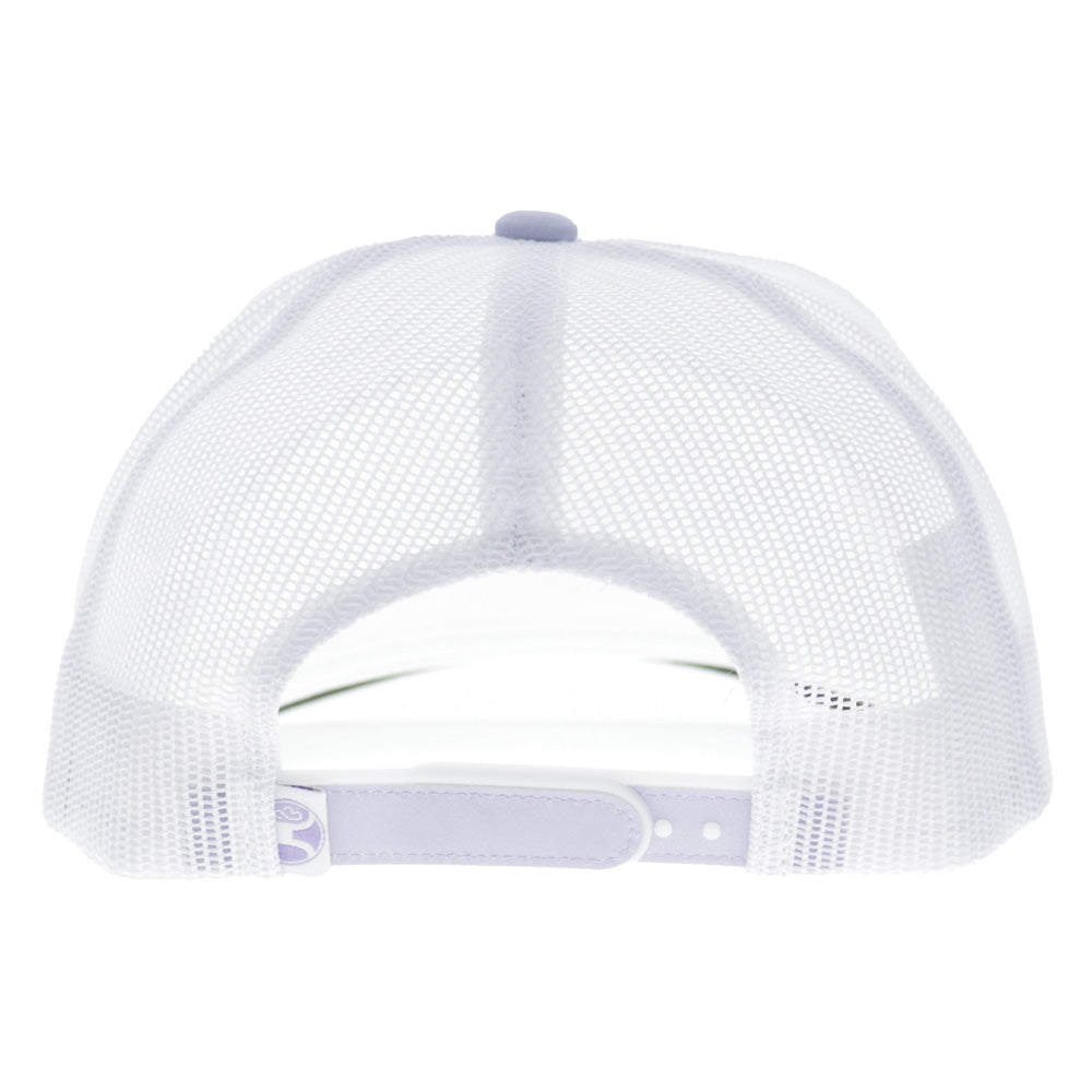 Rope Like A Girl 6-Panel Trucker Snapback Hat White/Purple