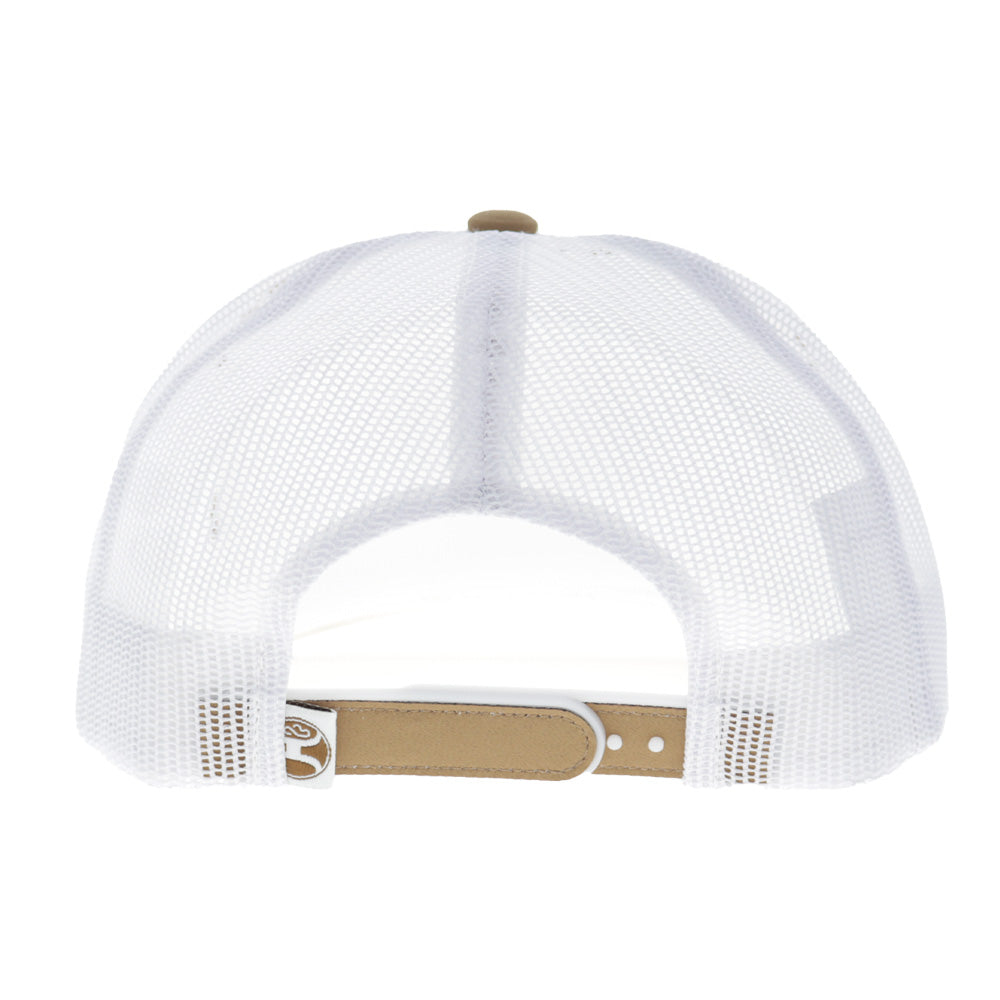 Rope Like A Girl 6-Panel Trucker Snapback Hat White/Tan
