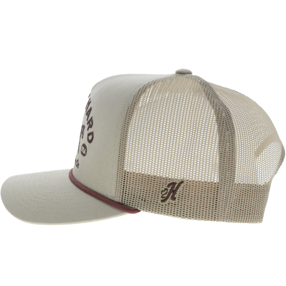 Buckin' Hard 5-Panel Trucker Snapback Hat Tan