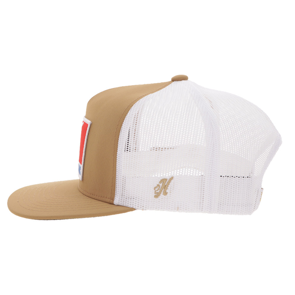 "3D Bull Riding" Tan/White Hat