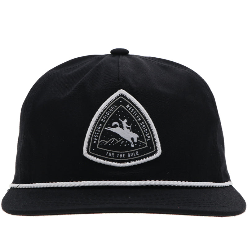 "Summit"  Roughy Hat Black w/Black & White Patch