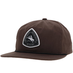 "Summit"  Roughy Hat Brown w/Black & White Patch