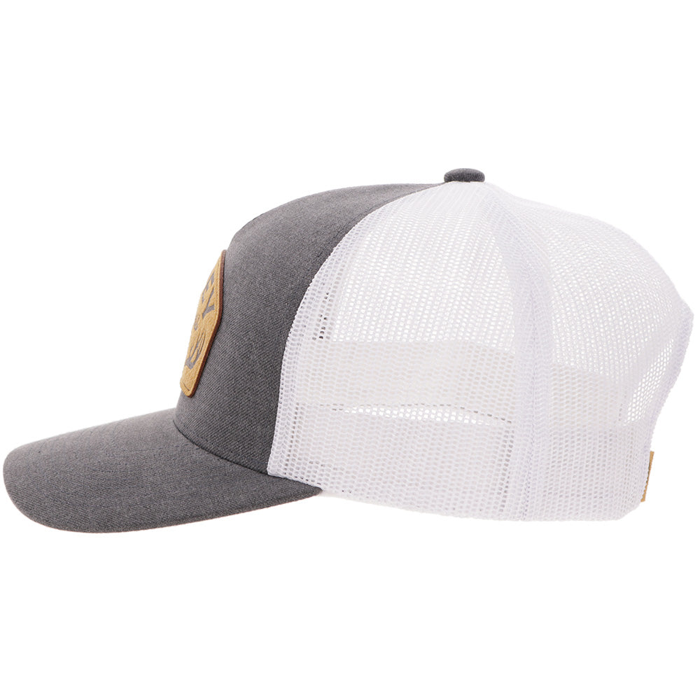 "Outfitters" Hat Black/White w/Brown Patch