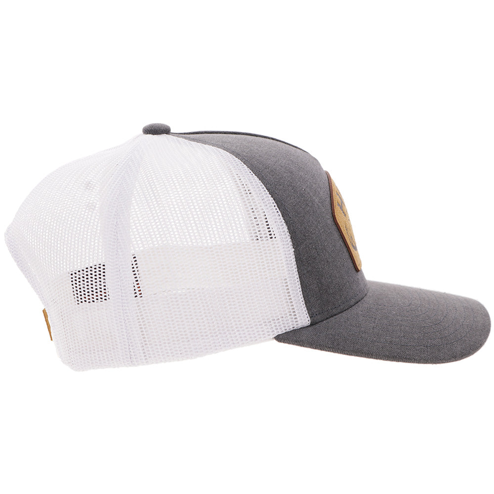 "Outfitters" Hat Black/White w/Brown Patch