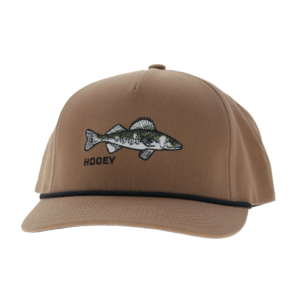 Walleye 5-Panel Full Surround Snapback Hat Tan