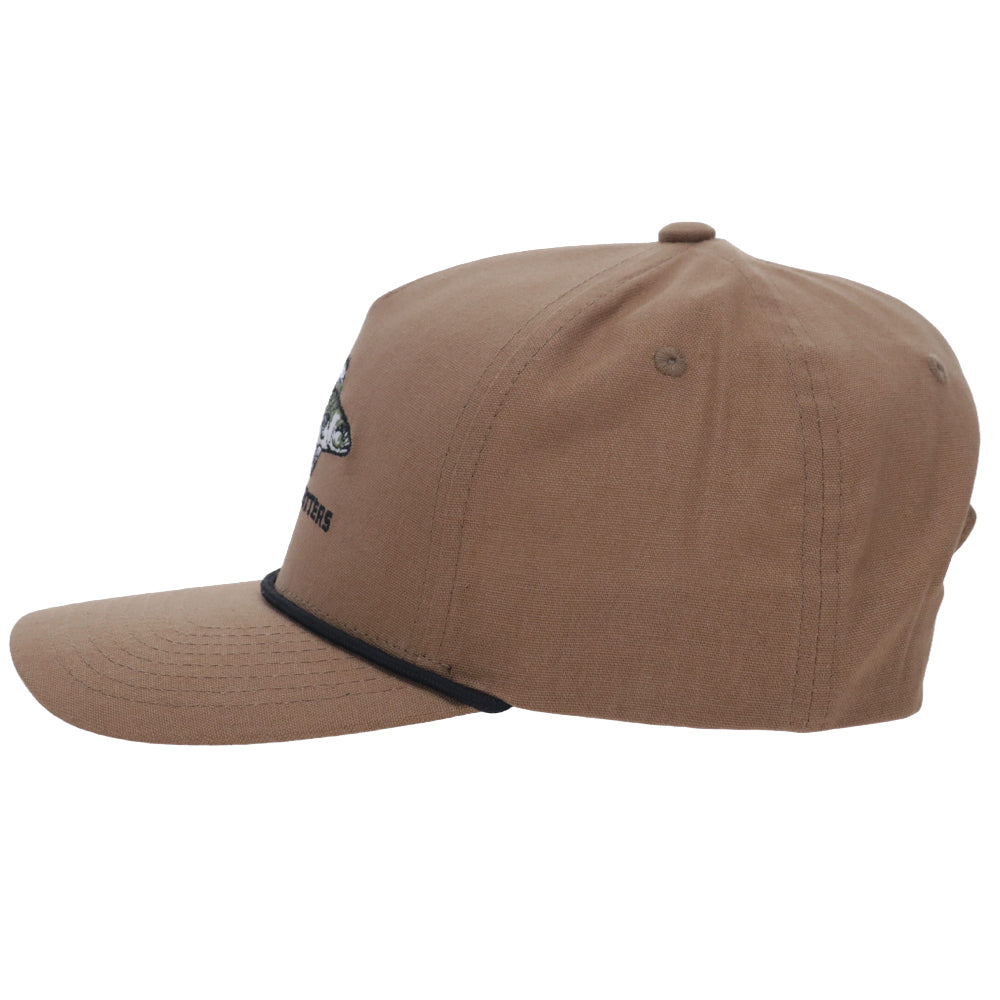 Walleye 5-Panel Full Surround Snapback Hat Tan