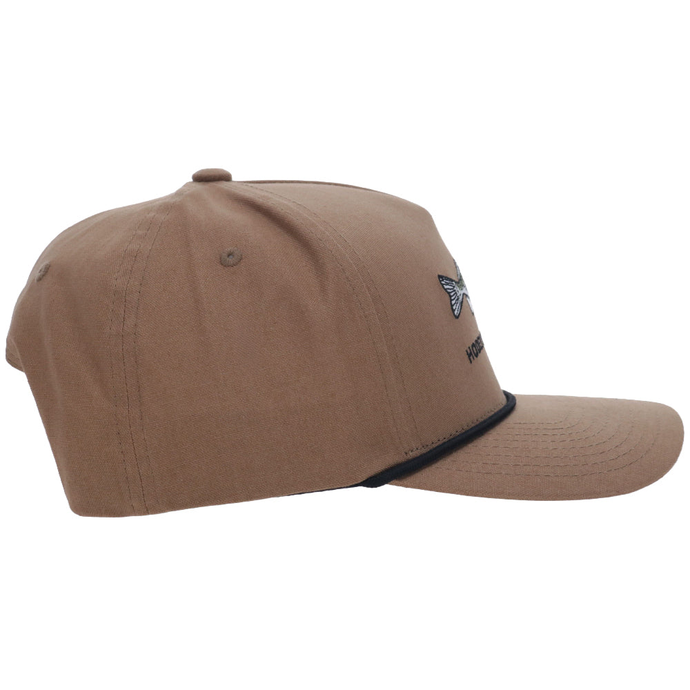 Walleye 5-Panel Full Surround Snapback Hat Tan
