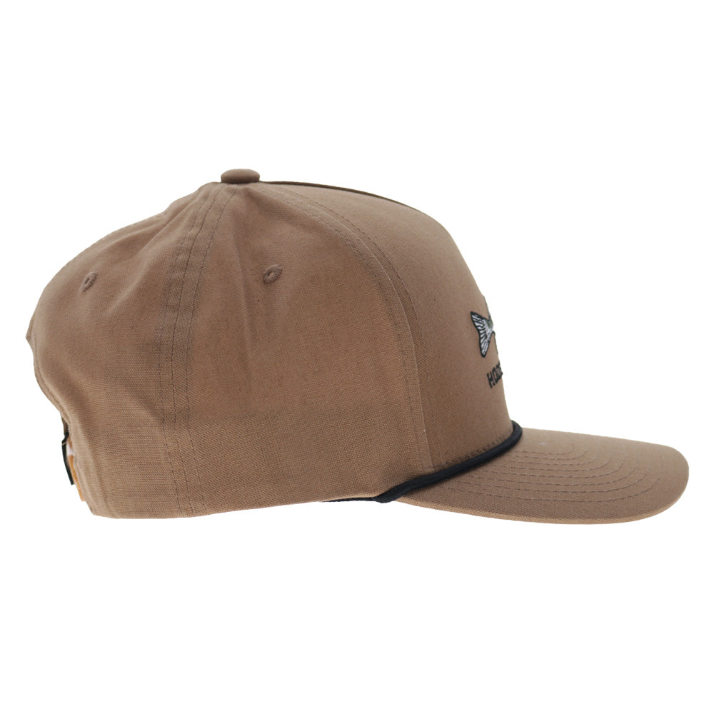 Walleye 5-Panel Full Surround Snapback Hat Tan