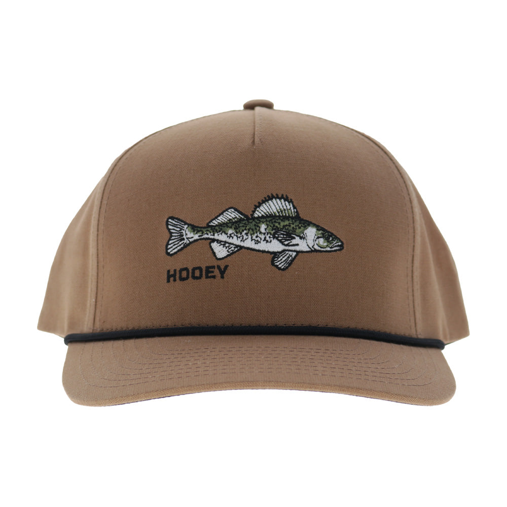 Walleye 5-Panel Full Surround Snapback Hat Tan