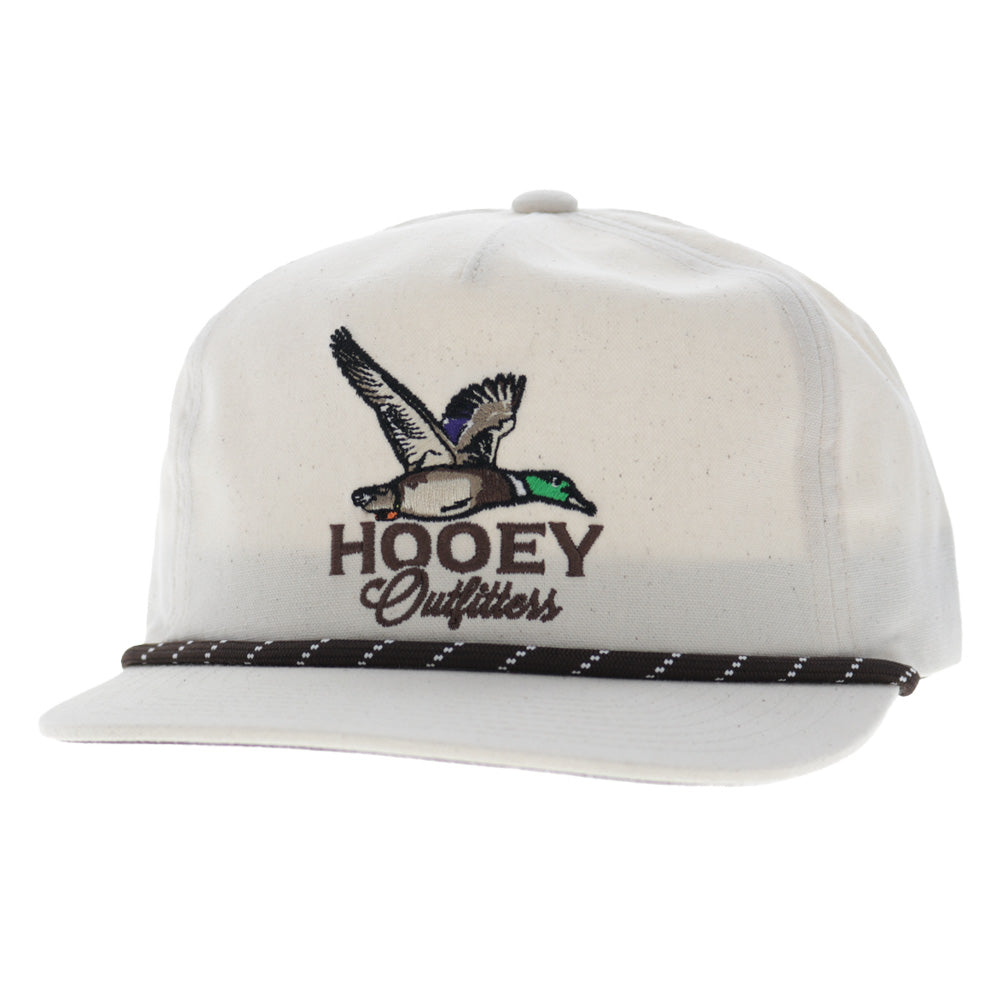 Mallard 5-Panel Full Surround Snapback Hooey Hat Cream