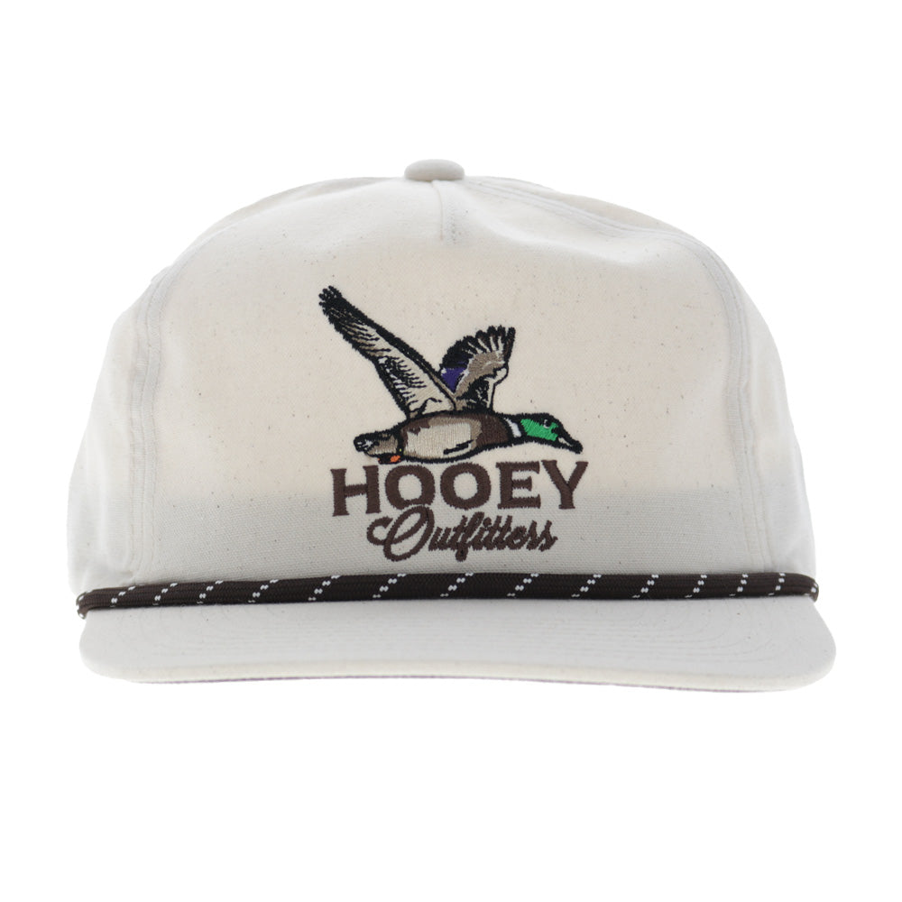 Mallard 5-Panel Full Surround Snapback Hooey Hat Cream