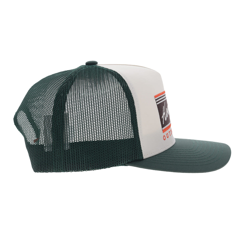 Carrizo 5-Panel Trucker Snapback Hat White/Green