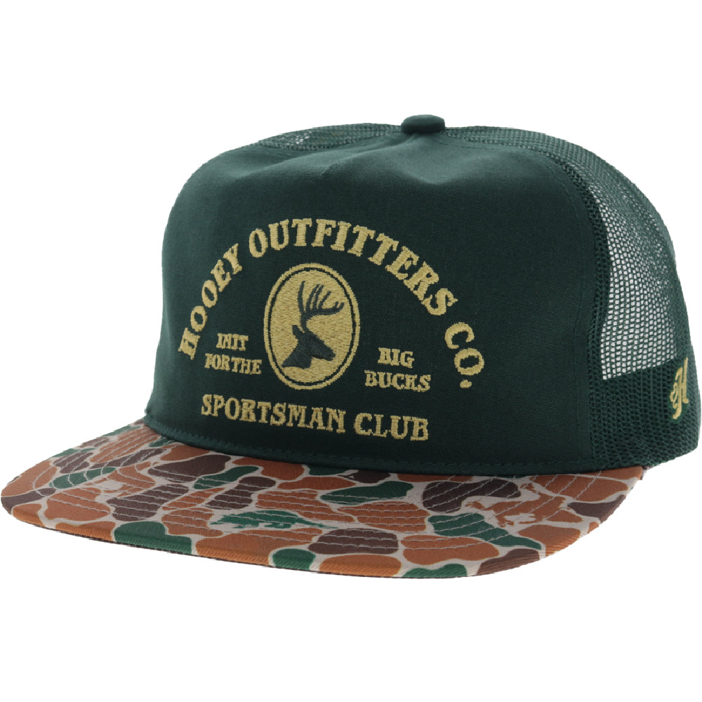 Sportsman 5-Panel Trucker Snapback Hat Green/Camo