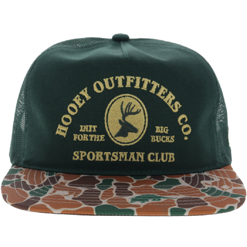 Sportsman 5-Panel Trucker Snapback Hat Green/Camo