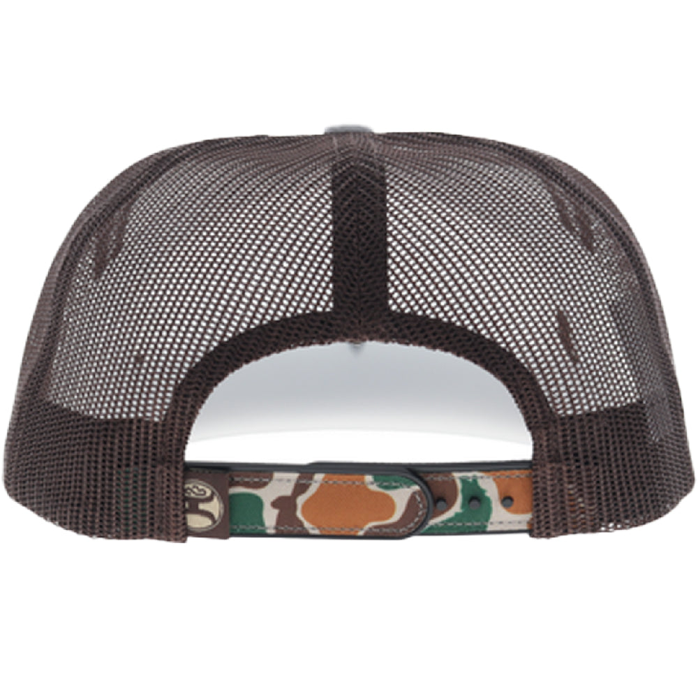 Sportsman 5-Panel Trucker Snapback Hat White/Brown