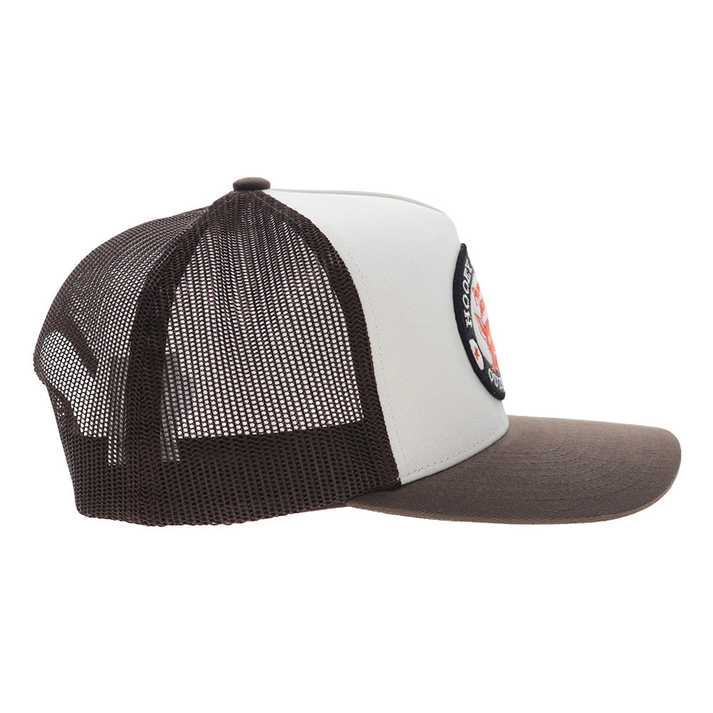 Big Game 5-Panel Trucker Snapback Hat Cream/Brown