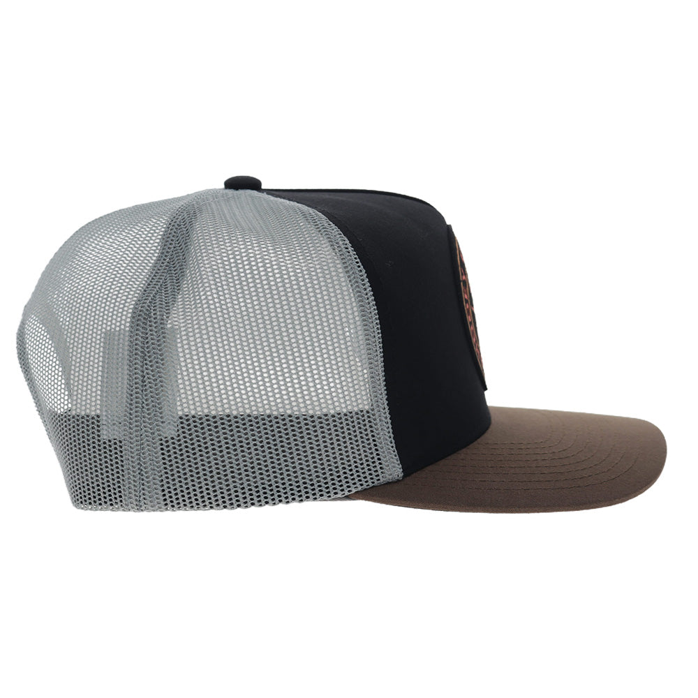 Scout 5-Panel Trucker Snapback Hat  Black/Grey