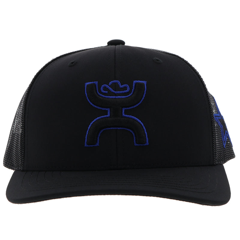 "Dallas Cowboys" Hat Black w/Black & Blue Hooey Logo