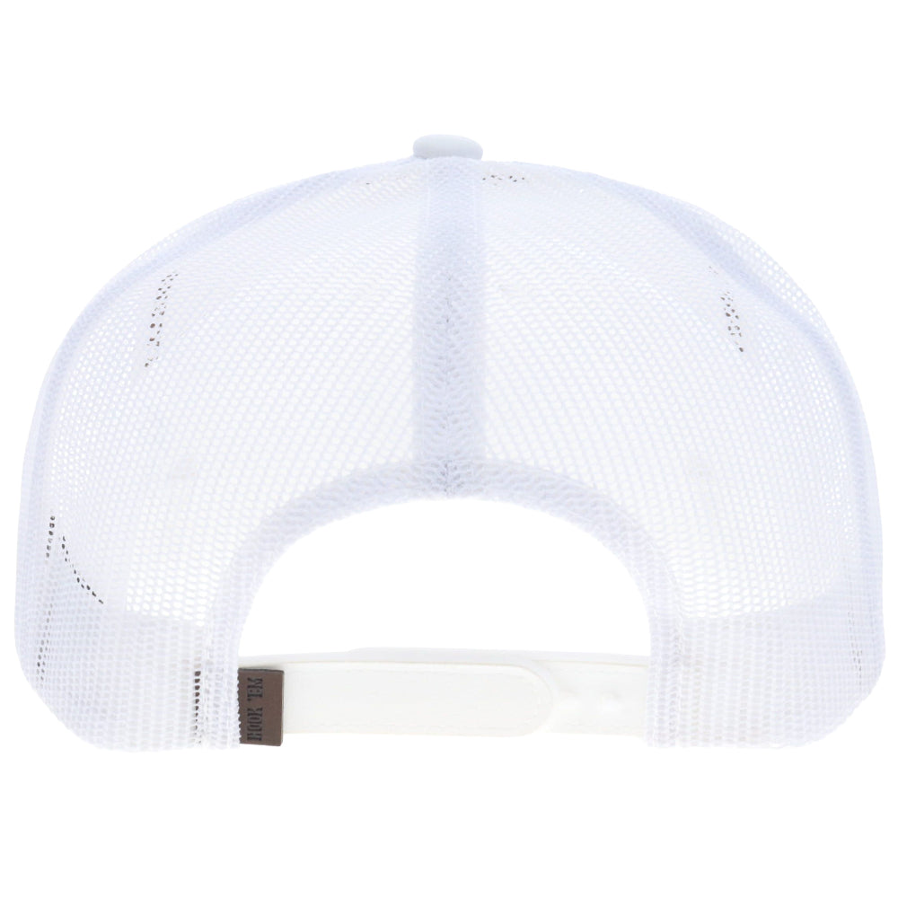 University Of Texas 5-Panel Trucker Snapback Hat White w/Texas Leather Patch