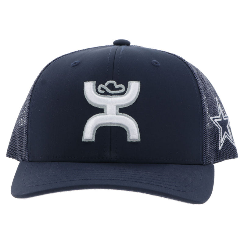 "Dallas Cowboys" Hat Navy w/White & Grey Hooey Logo