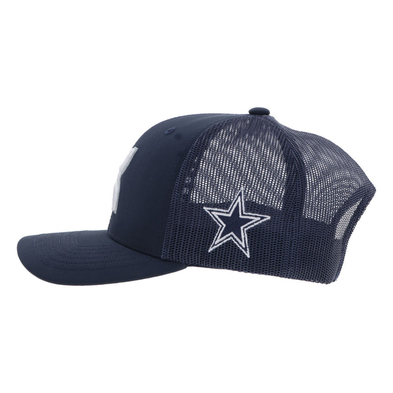 "Dallas Cowboys" Hat Navy w/White & Grey Hooey Logo