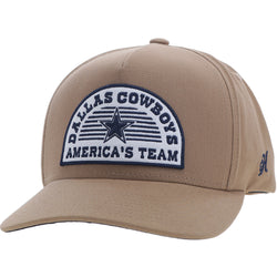 "Dallas Cowboys" Hat Tan w/ White & Blue Patch