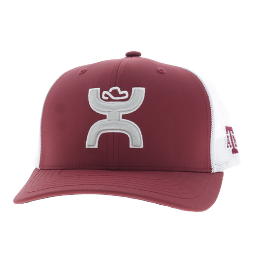 Texas A&M Hat Maroon/White w/Grey & White Hooey Logo