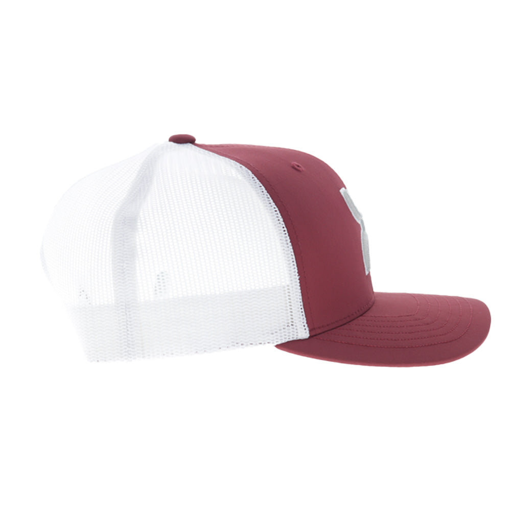 Texas A&M Hat Maroon/White w/Grey & White Hooey Logo