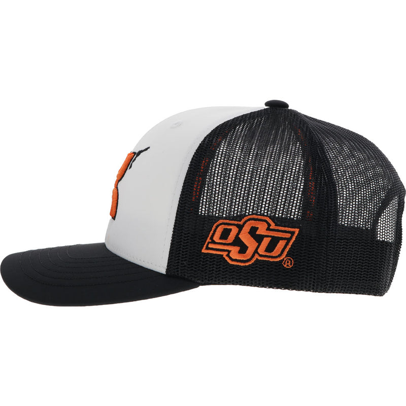 "Oklahoma State" White /Black w/Hooey Logo Hat