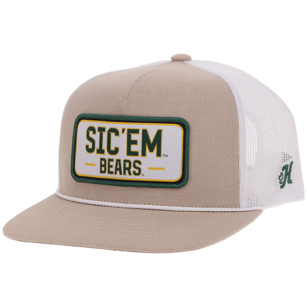 Baylor University Green Hat Tan/White w/Rectangle Patch