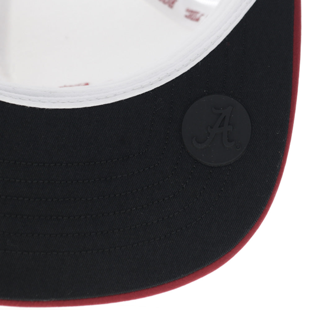 "University Of Alabama" Hat White w/Crimson Bill