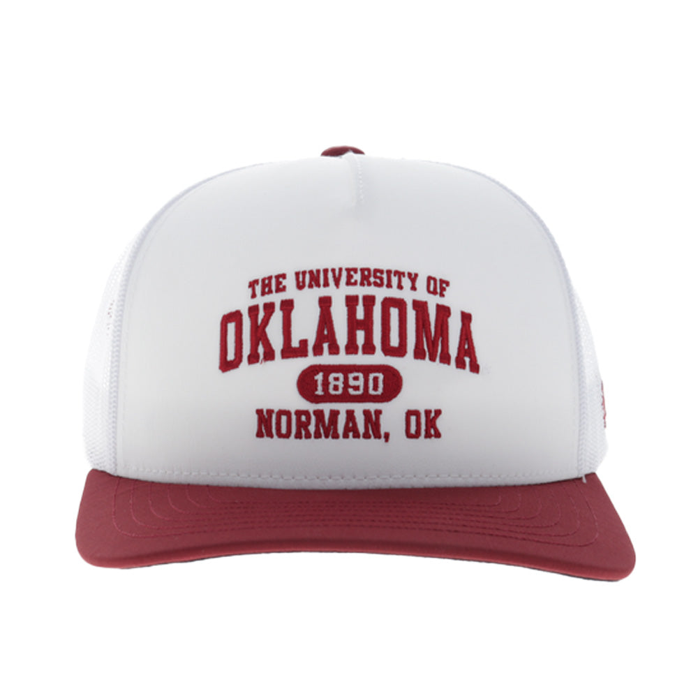 "University of Oklahoma" Hat White w/Red Bill