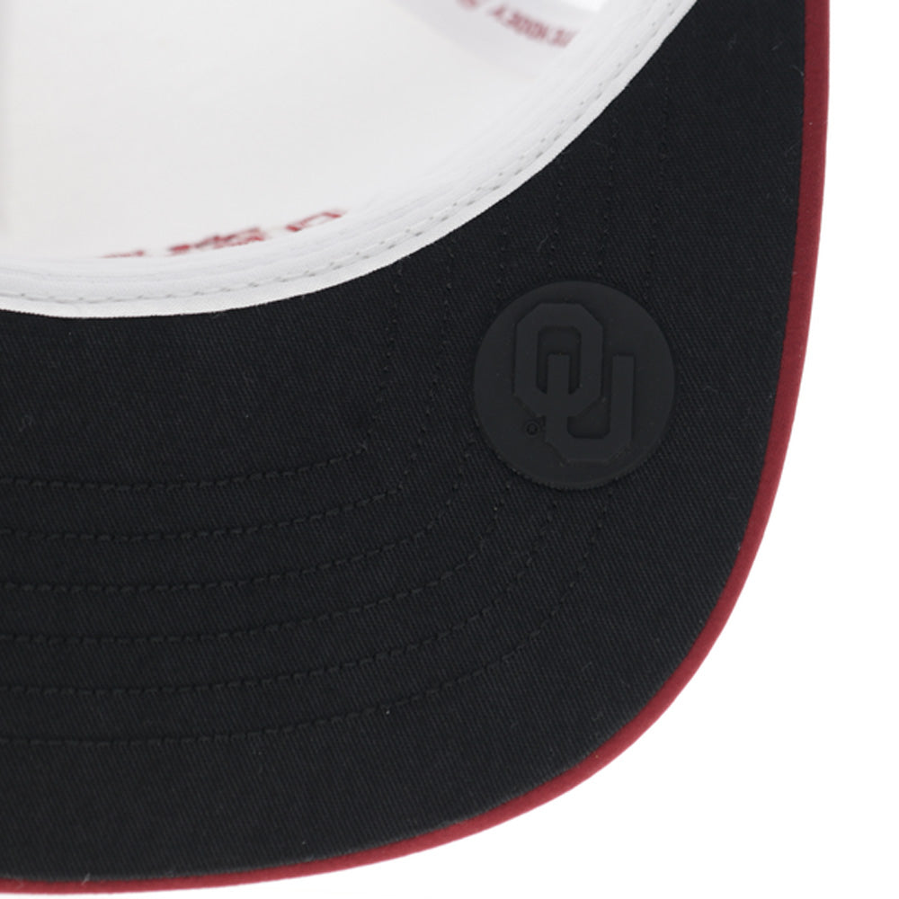 "University of Oklahoma" Hat White w/Red Bill