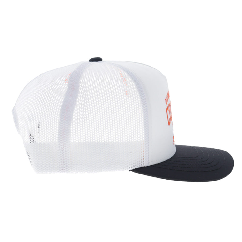 "Oklahoma State" Hat White w/Black Bill