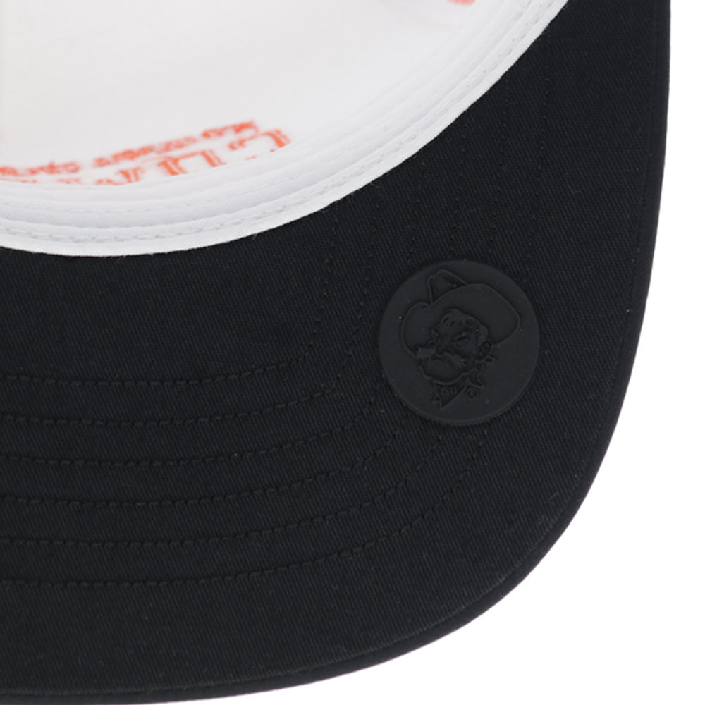 "Oklahoma State" Hat White w/Black Bill