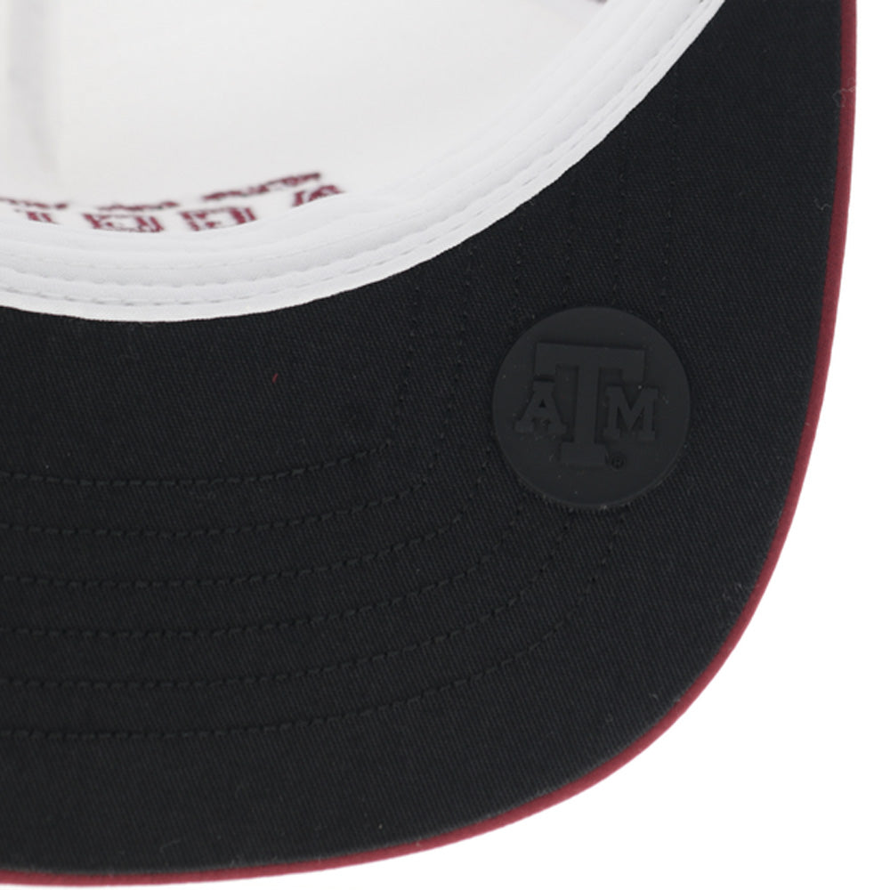 Texas A&M Hat White w/Maroon Bill