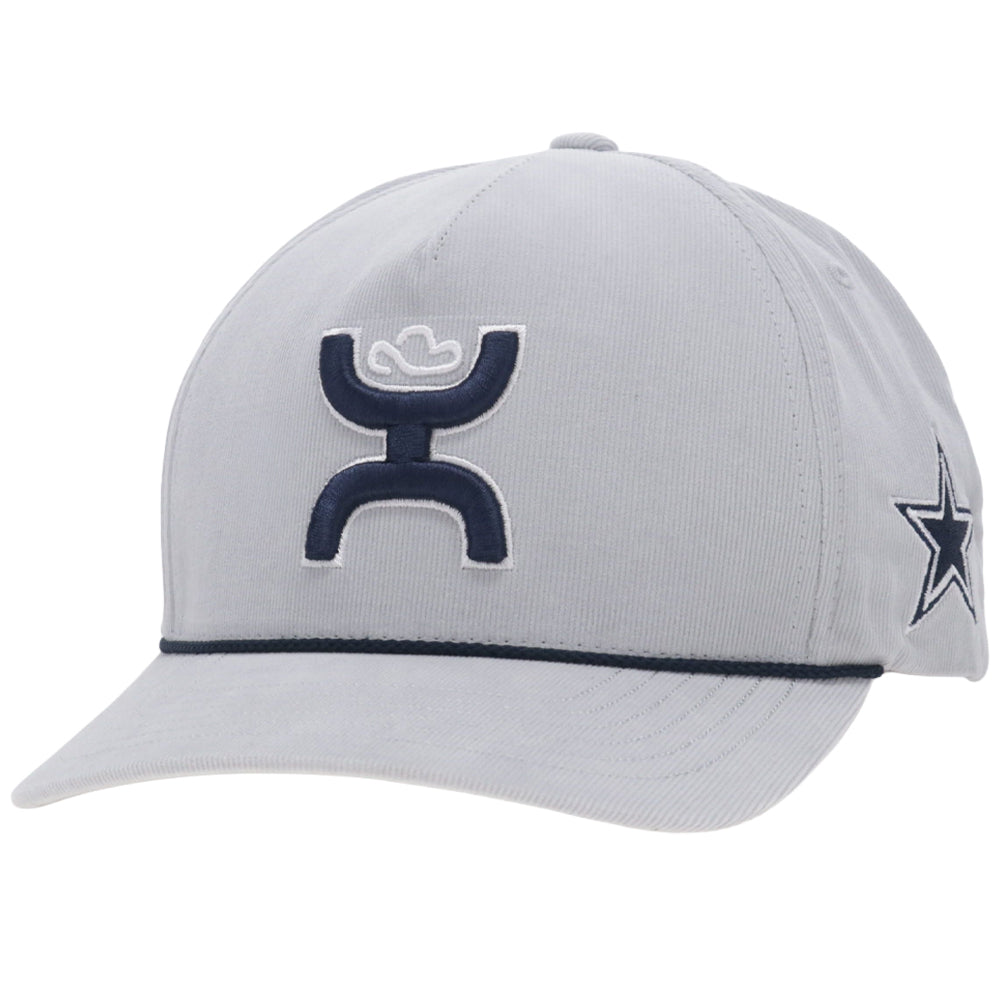 Dallas Cowboys 5-Panel Full Surround Snapback Hat Corduroy Grey
