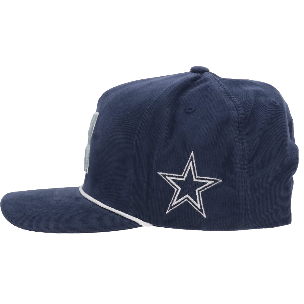 Dallas Cowboys 5-Panel Full Surround Snapback Hat Corduroy Navy
